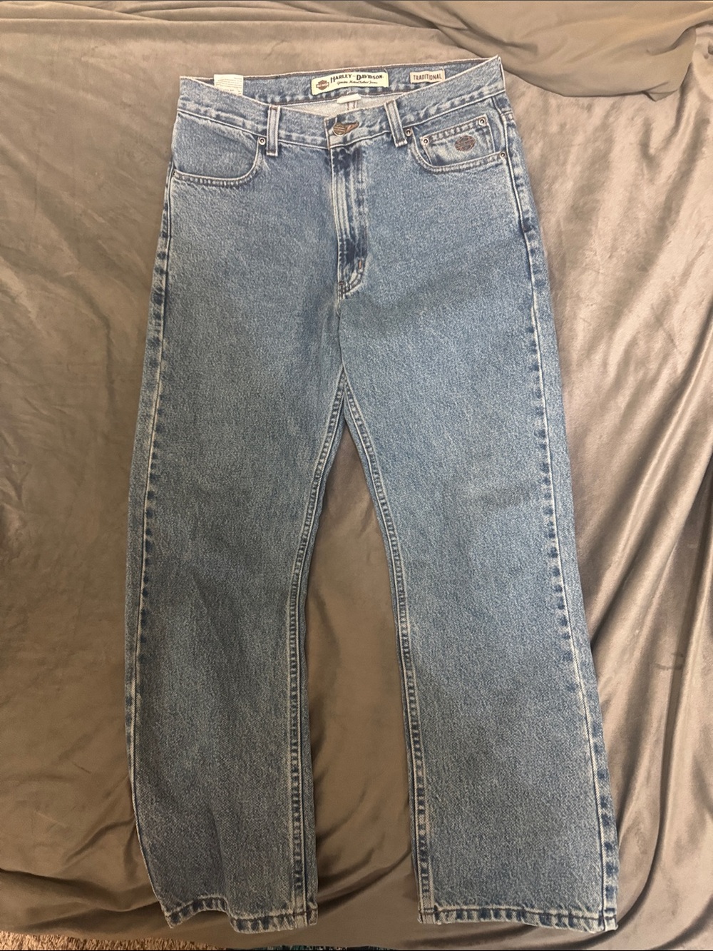 Harley-Davidson Light Blue Straight Leg Men’s Jeans